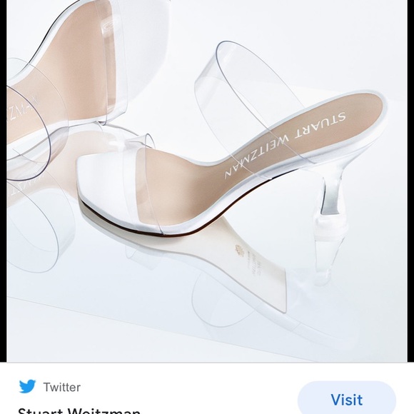 New in box Stuart Weitzman clear crystal sandals - Picture 8 of 9